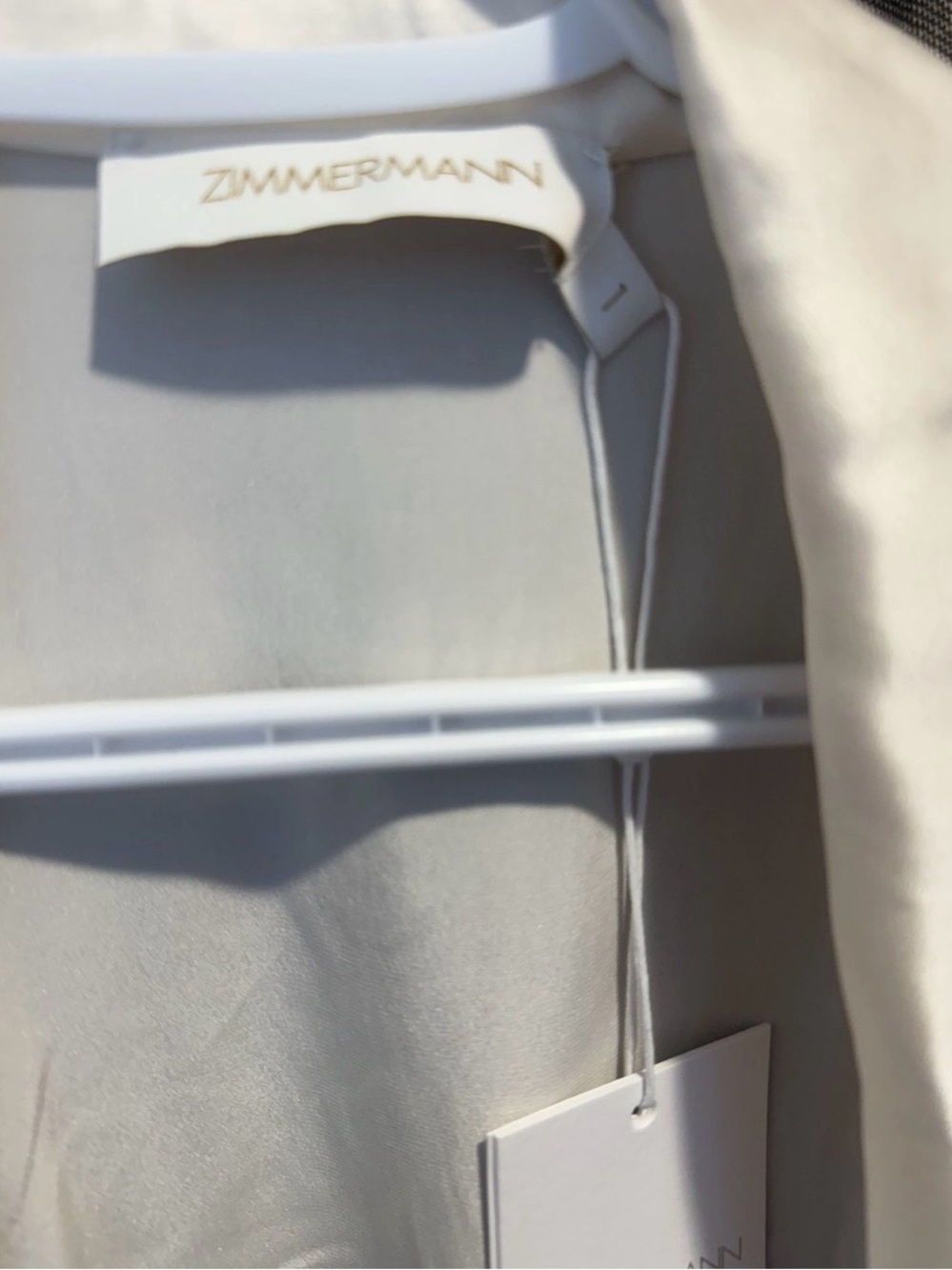 Zimmermann Ivory Satin Wrap Midi Dress - Picture 4 of 6